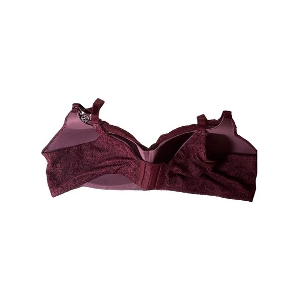 Torrid Curve Bra Size 48 D Burgundy Lace Wire-Free Lightly Lined Everyday - Picture 6 of 9
